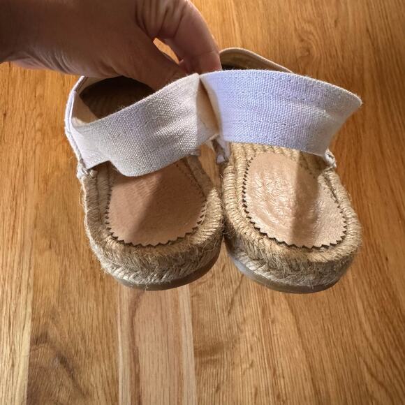 J. Crew Cap Toe Slingback Espadrilles in Canvas Made in Spain White Black Size 7 - Picture 4 of 9